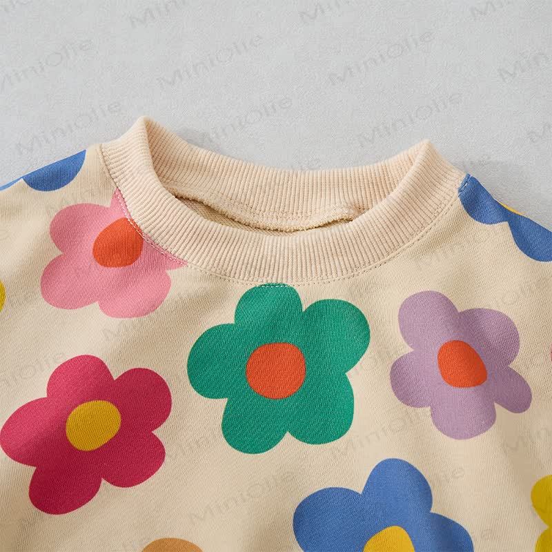 Baby Dopamine Flowers 2-piece Beige Set - image 4