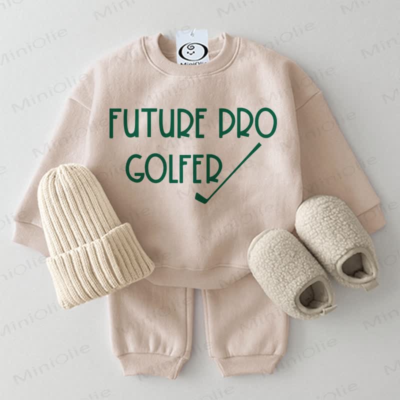 FUTURE PRO GOFLER Baby Sweatshirt 2-piece Beige Set - Beige - 2-3T - image 1