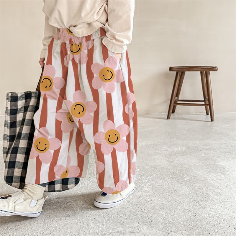 Baby Flower Stripe Apricot Pants - Apricot - 2-3T - image 1