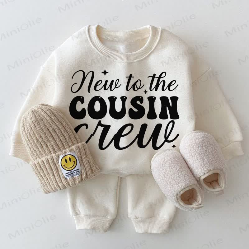 NEW TO THE COUSIN CREW Baby White Sweatshirt 2-piece Set - White - 2-3T - image 1