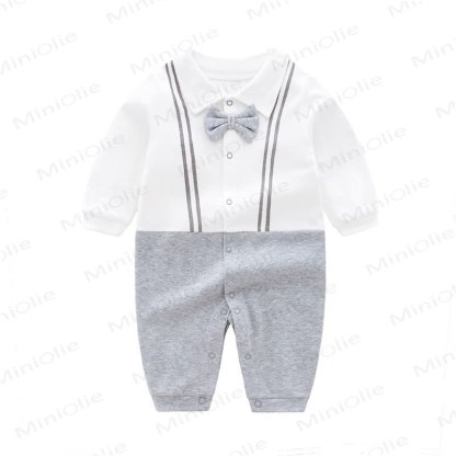  Baby Carrier Striped Romper - Grey - 18-24M - image 3