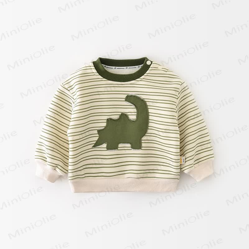 Baby Dinosaur Stripe Green Top & Pants - Green Stripe Top - 2-3T - image 5