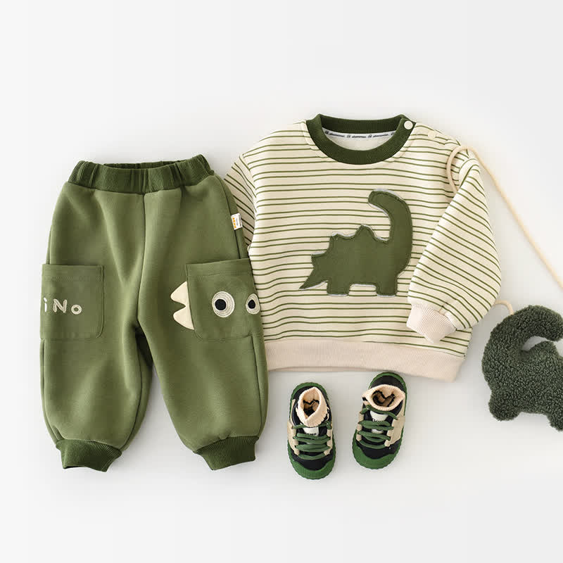 Baby Dinosaur Stripe Green Top or Pants - image 1