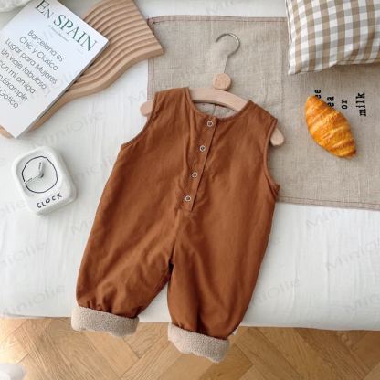 Baby Toddler Bunny Fleece Lined Overalls - image 2