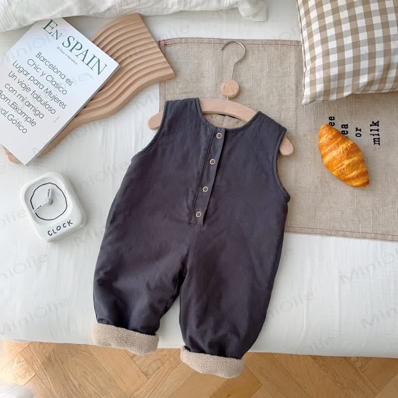 Baby Toddler Bunny Fleece Lined Overalls - image 4