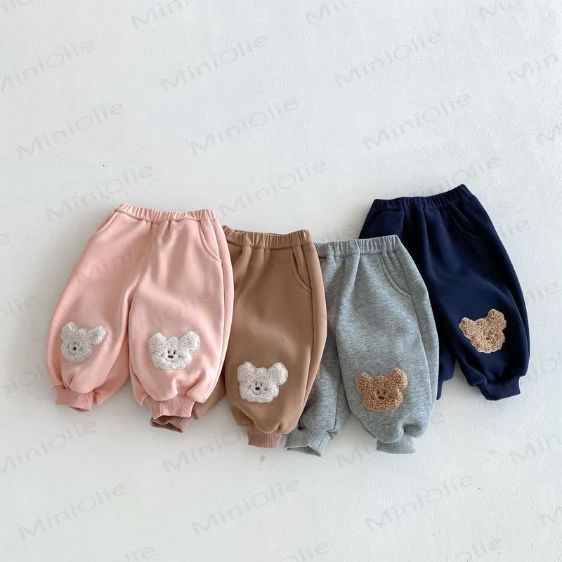 Baby Toddler Bear Fleece Lined Pants - image 1