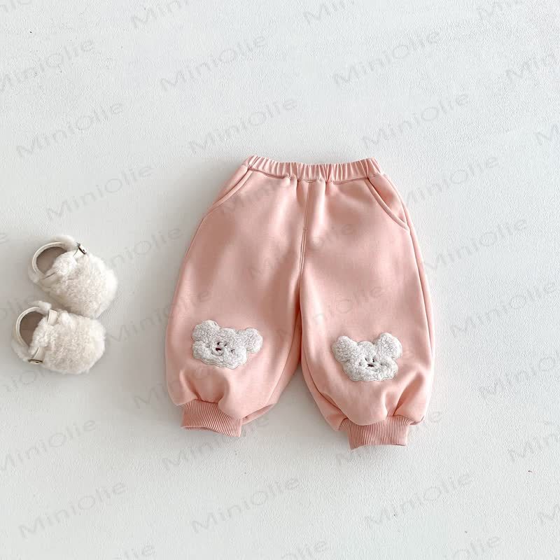 Baby Toddler Bear Fleece Lined Pants - Pink - 5-7T - image 3