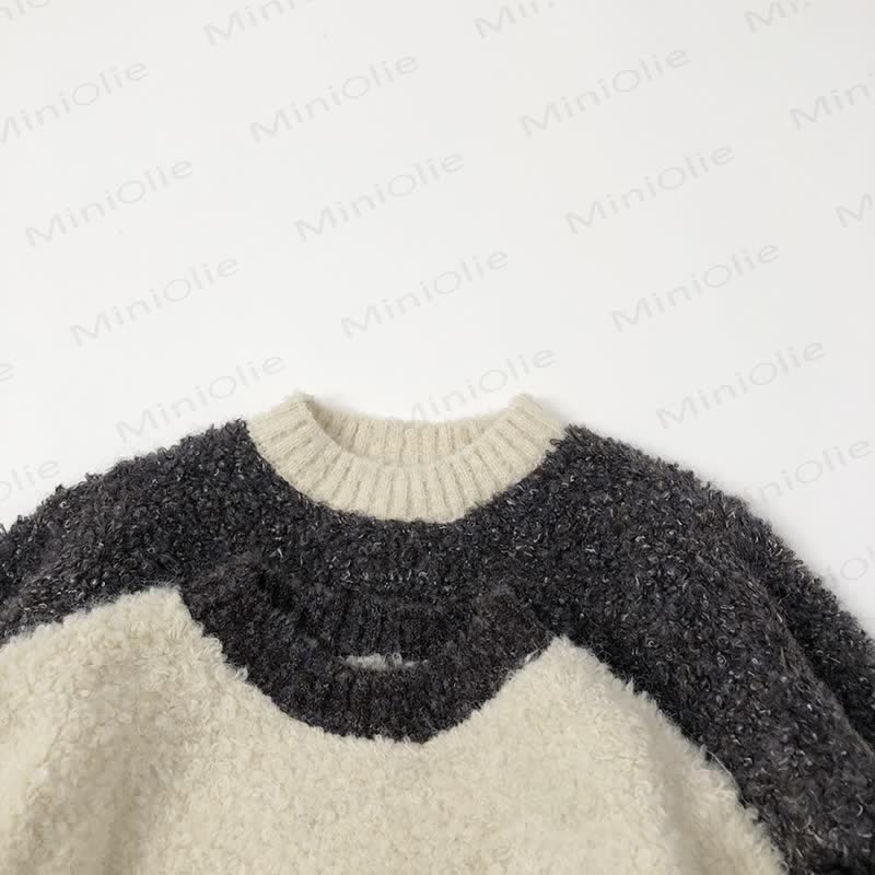 Kid Round Neck Pullover Knit Sweater - image 5