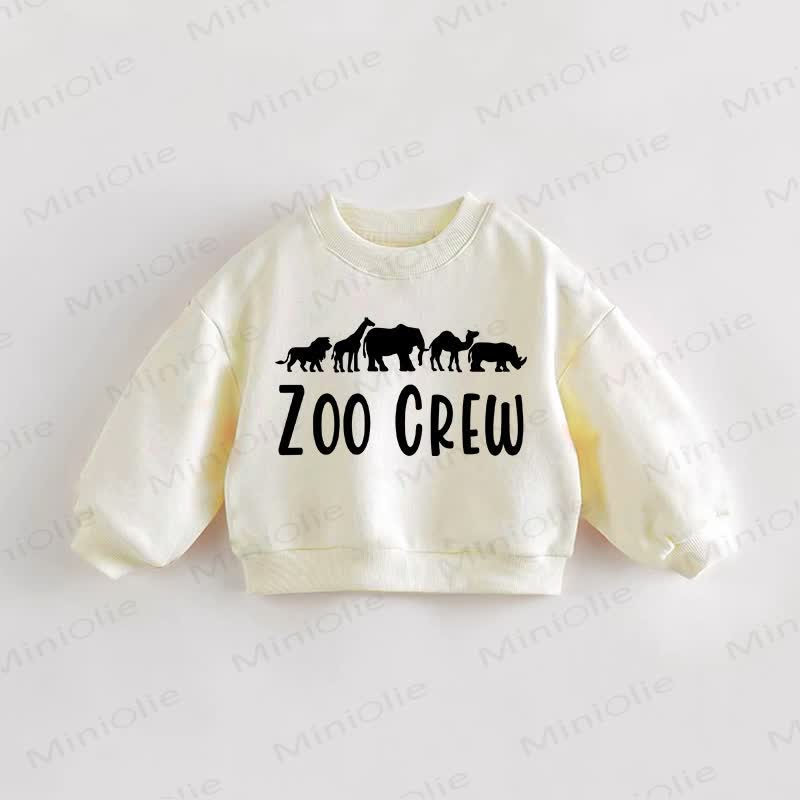 ZOO CREW Baby Toddler Cream Sweatshirt - Cream - 3-5T - image 1