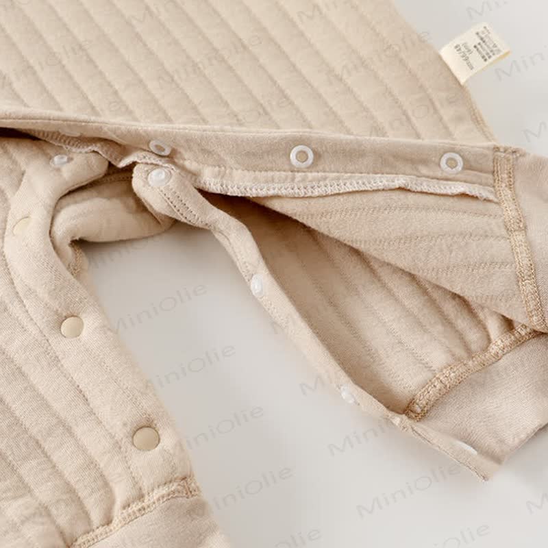 Baby Solid Color Animal Striped Romper - image 6