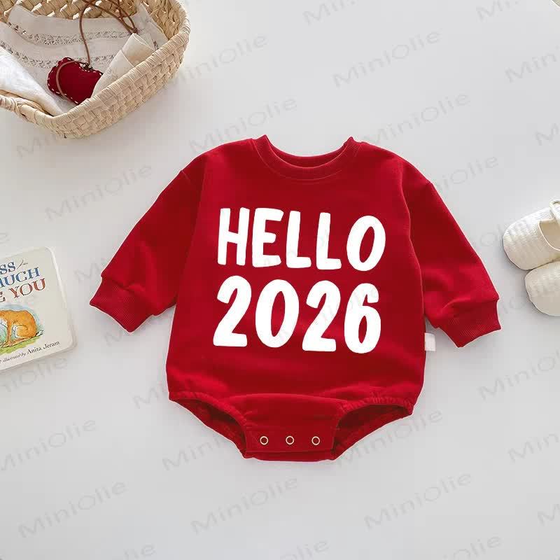 HELLO 2026 Baby Red Bodysuit - Red - 18-24M - image 1