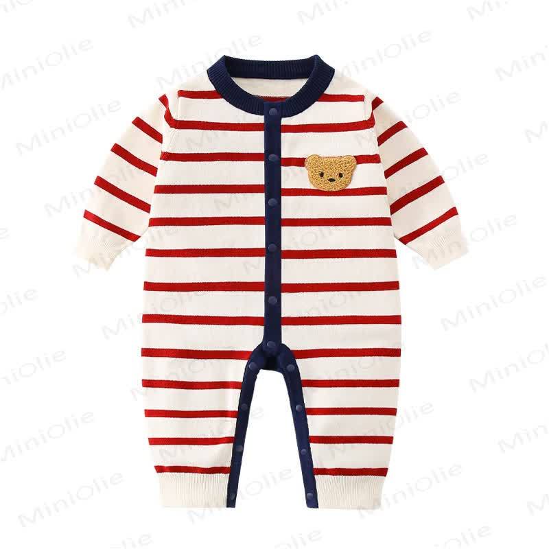 Baby Bear Stripe Romper - Navy - 18-24M - image 1