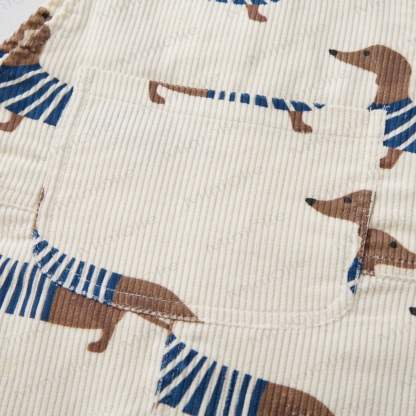 Baby Toddler Dachshund Corduroy Overalls  - image 3