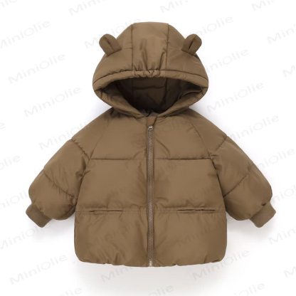 Toddler Solid Color Cartoon Outerwear - Brown - 8Y - image 7