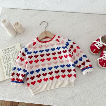 Baby Toddler Knit Colorful Heart Sweater & Pants - Colorful Heart Sweater - 8Y - image 12