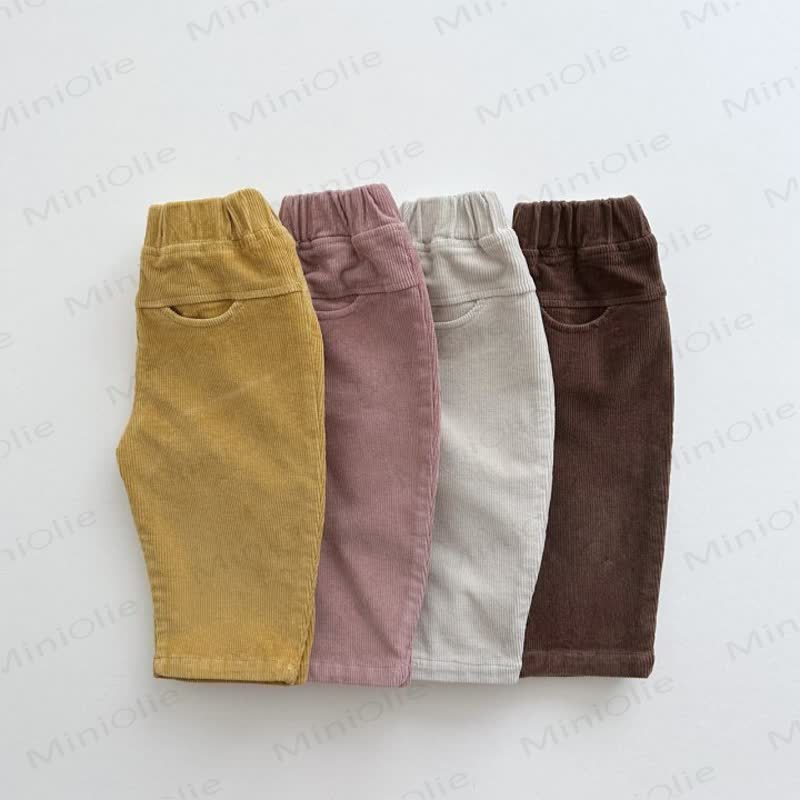 Baby Toddler Girl Cord Solid Color Pants - image 1