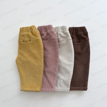 Baby Toddler Girl Cord Solid Color Pants - image 1