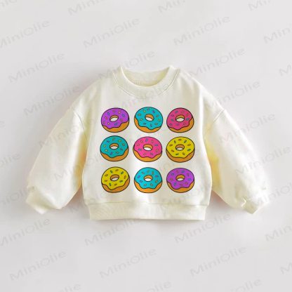 Baby Toddler Donut Cream Sweatshirt - Cream - 3-5T - image 1