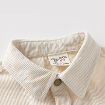 Kid Boy Solid Color Vintage Corduroy Shirt - image 5