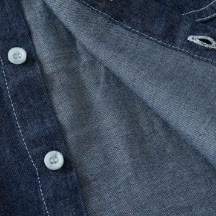 Kid Boy Solid Color Vintage Denim Shirt - image 3