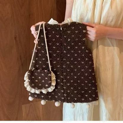 Baby Toddler Girl Heart Flower Lace Sleeveless Dress - image 3