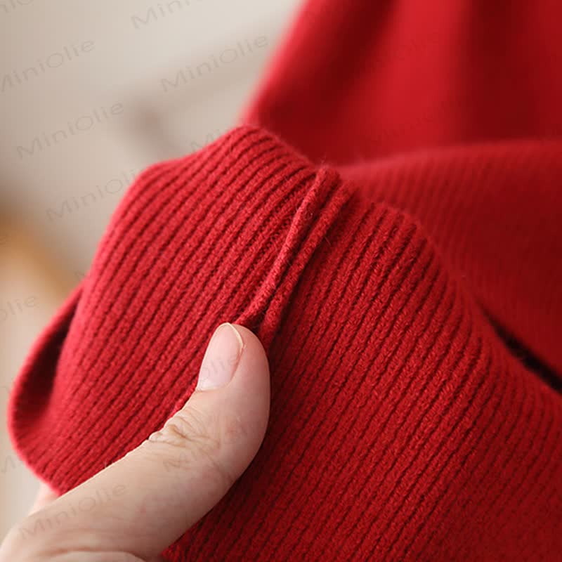 Toddler Kid Girl Purple Knitted Dress - image 9