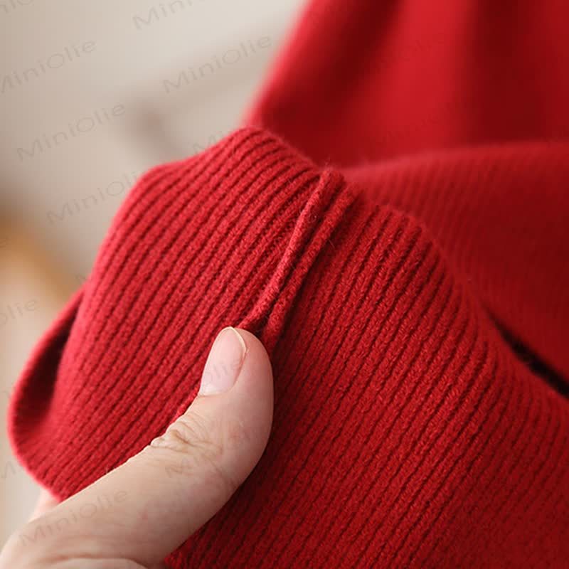 Toddler Kid Girl Purple Knitted Dress - image 9