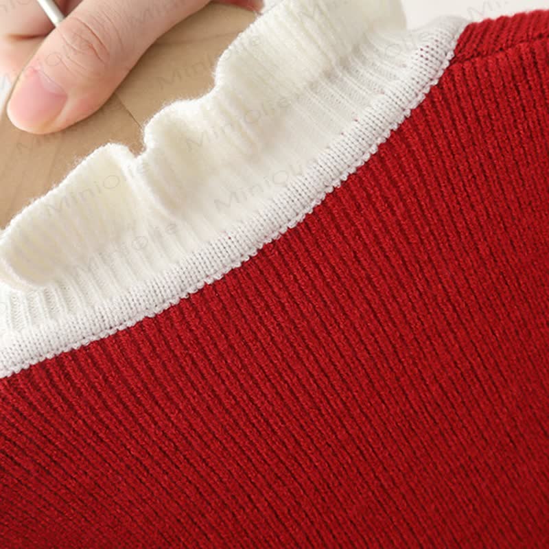 Toddler Kid Girl Purple Knitted Dress - image 8