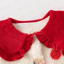 Baby Girl Arctic Velvet Cherry Romper - image 3