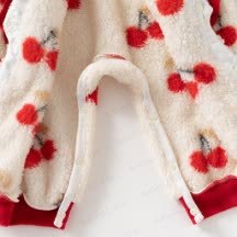 Baby Girl Arctic Velvet Cherry Romper - image 6