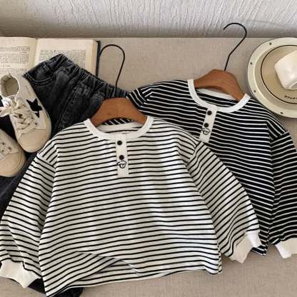  Baby Toddler Striped Crew Neck T-shirt - image 1
