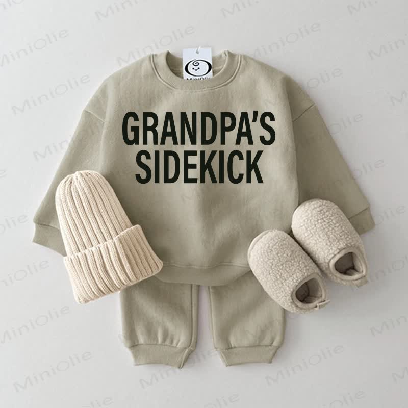 GRANDPA'S SIDEKICK Baby Grey Green 2-piece Set - Grey Green - 2-3T - image 1