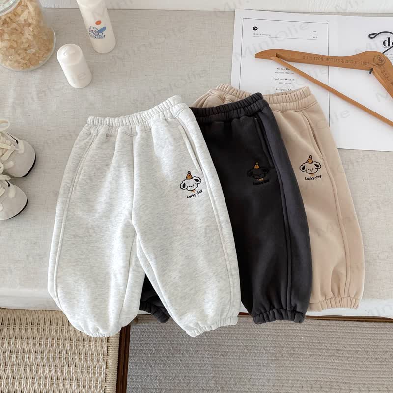LUCKY DAY Baby Dog Fleece Lined Jogger Pants - image 2