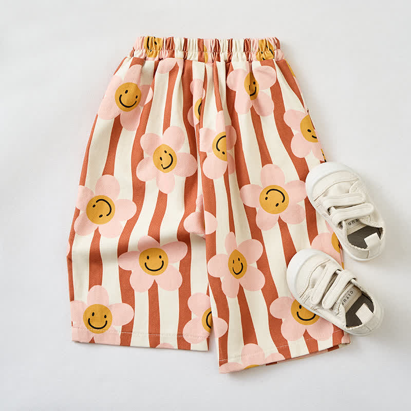 Baby Flower Stripe Apricot Pants - image 3
