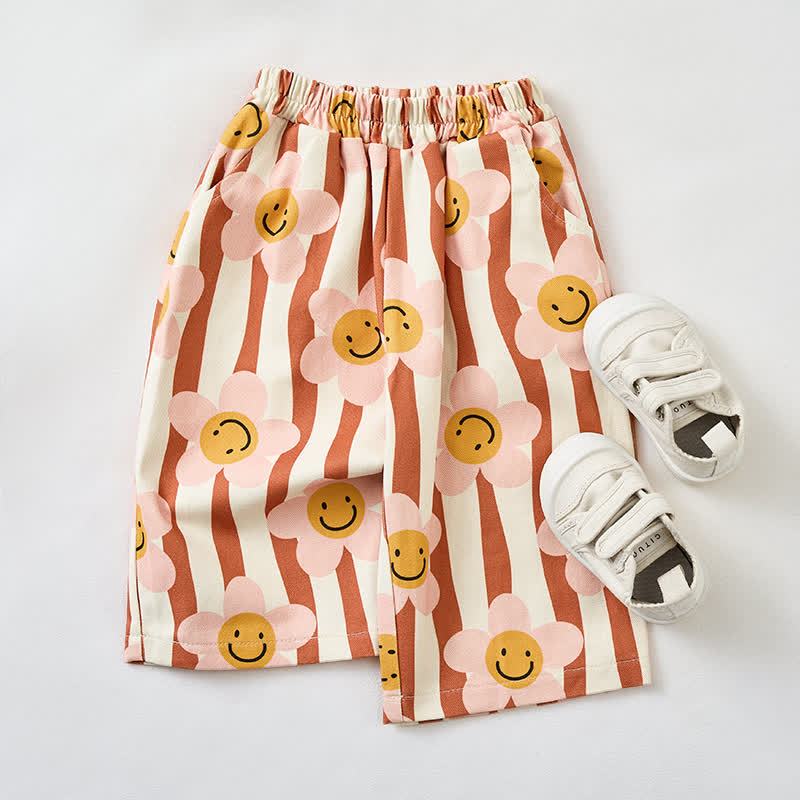 Baby Flower Stripe Apricot Pants - image 2