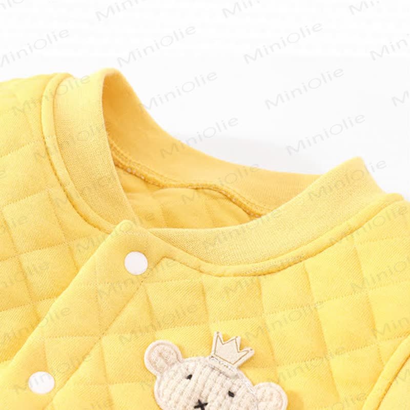 Baby Solid Color Quilted Vest Outerwear - image 7