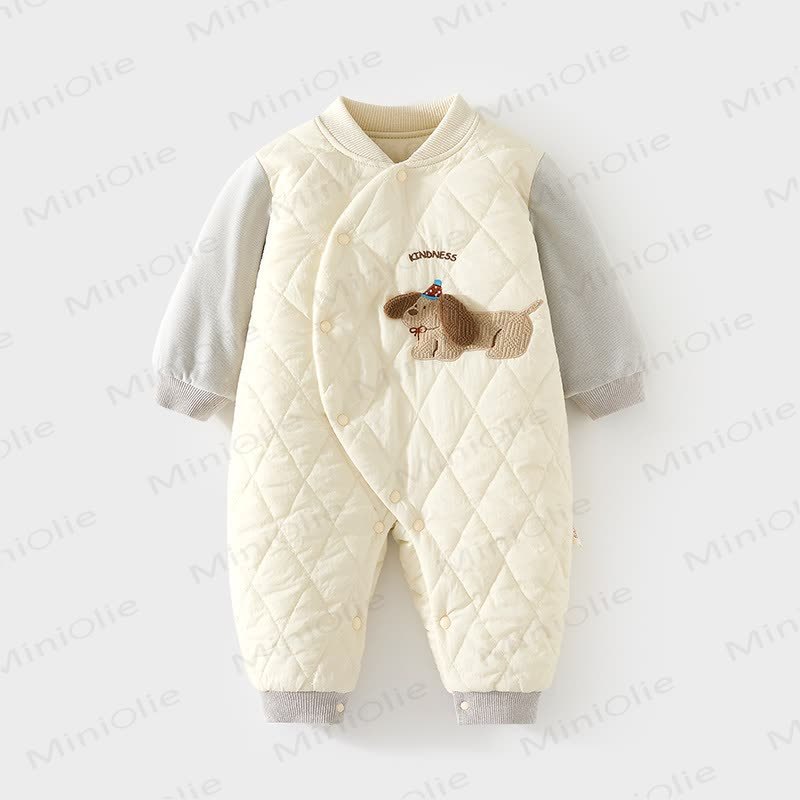  Baby Puppy Quilted Romper - Grey - 18-24M - image 2