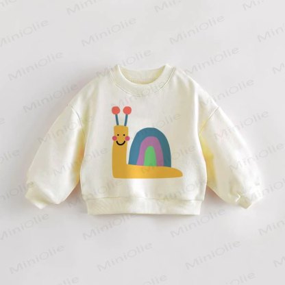 Baby Toddler Snail Sweatshirt - Cream - 3-5T - image 1