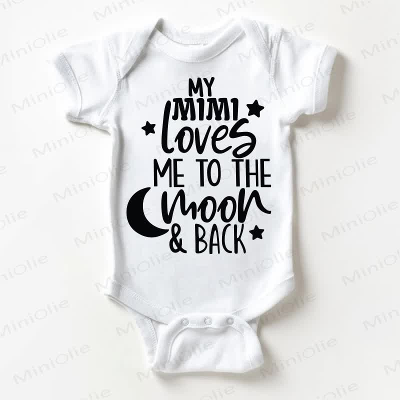 MY MIMI LOVES ME TO THE MOON&BACK Baby White Bodysuit - White - 18-24M - image 1