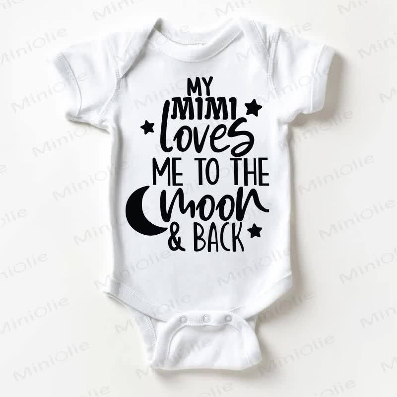 MY MIMI LOVES ME TO THE MOON&BACK Baby White Bodysuit - White - 18-24M - image 1