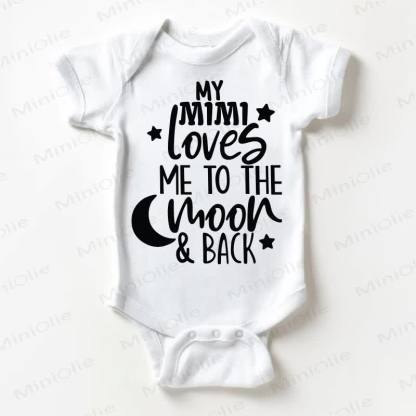MY MIMI LOVES ME TO THE MOON&BACK Baby White Bodysuit - White - 18-24M - image 1