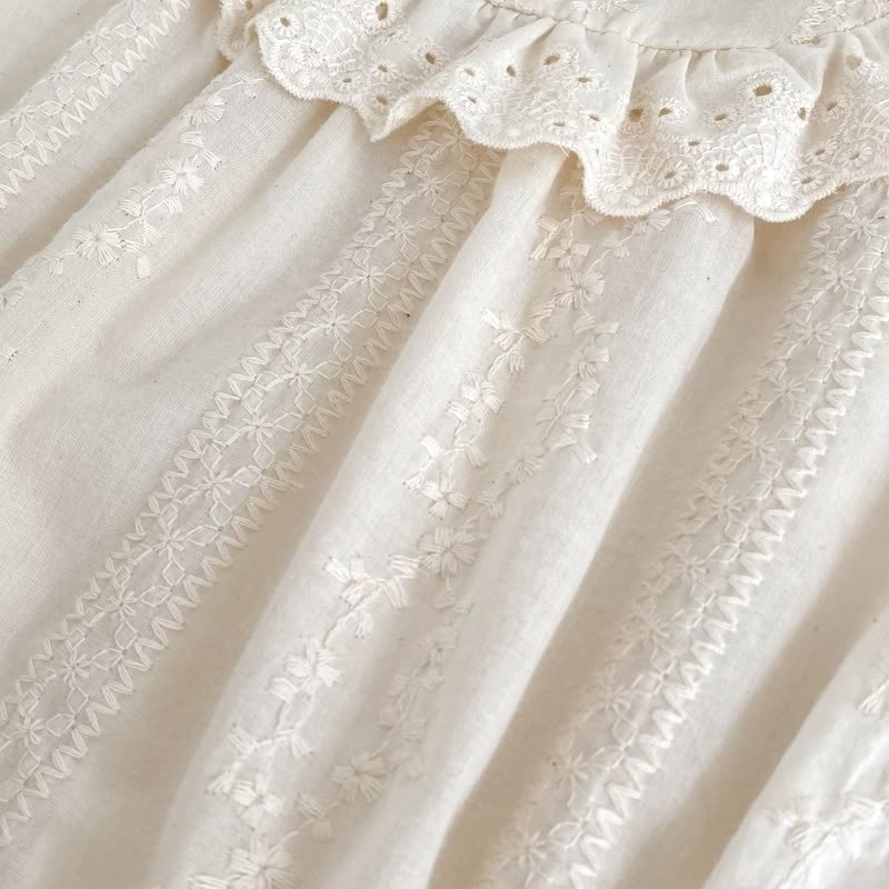 Baby Lace Bow Beige Bodysuit - image 8