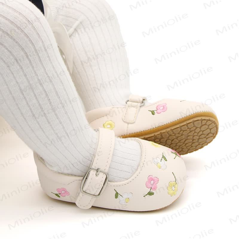Baby Flower Embroidered Shoes - image 1