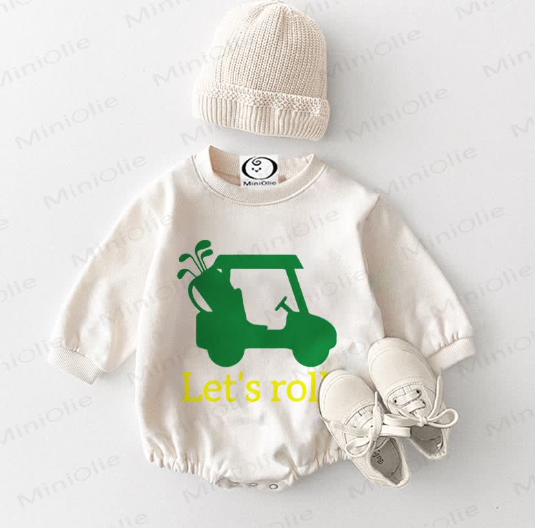 LET'S ROLL Baby Golf Cart White Bodysuit - White - 18-24M - image 1