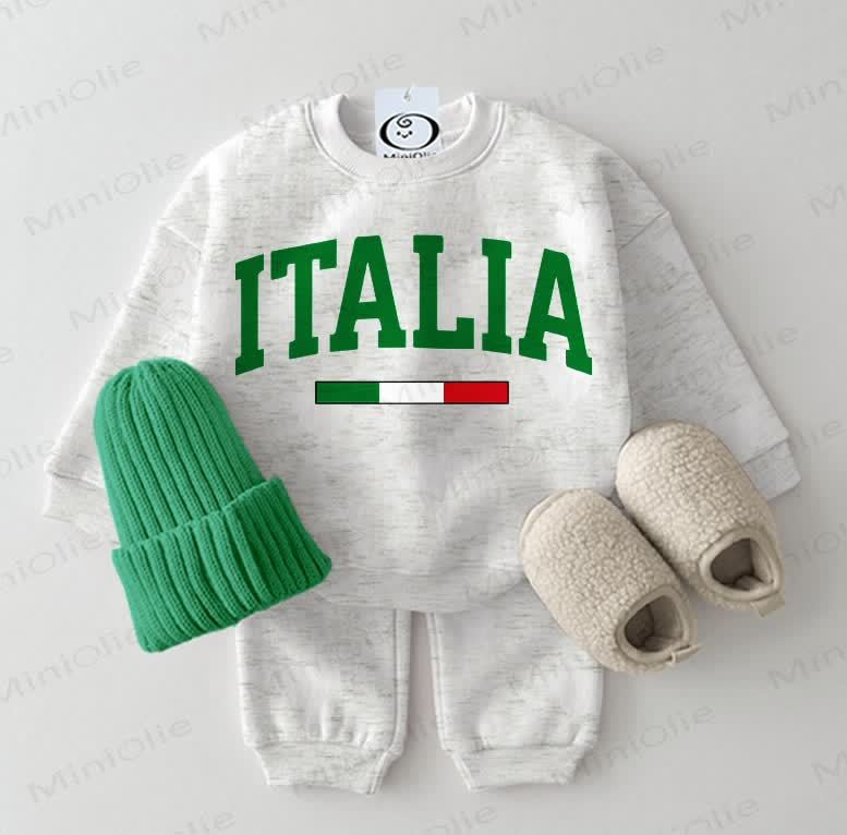 ITALIA Baby Sweatshirt 2-piece Grey Set - Light Grey - 2-3T - image 1