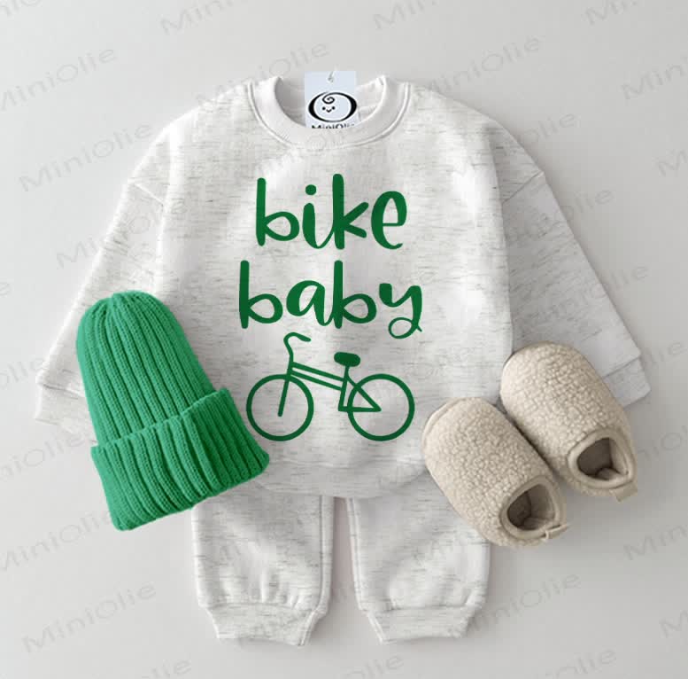 BIKE BABY Baby Sweatshirt 2-piece Grey Set - Light Grey - 2-3T - image 1