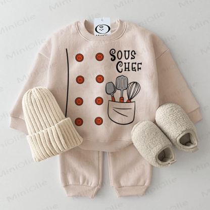 SOUS CHEF Baby Beige 2-piece Set - Beige - 2-3T - image 1