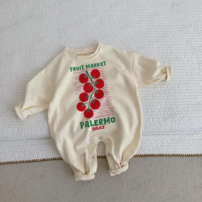 FRUIT MARKET PALERMO SICILY Baby Toddler Beige Romper - Beige - 2-3T - image 1