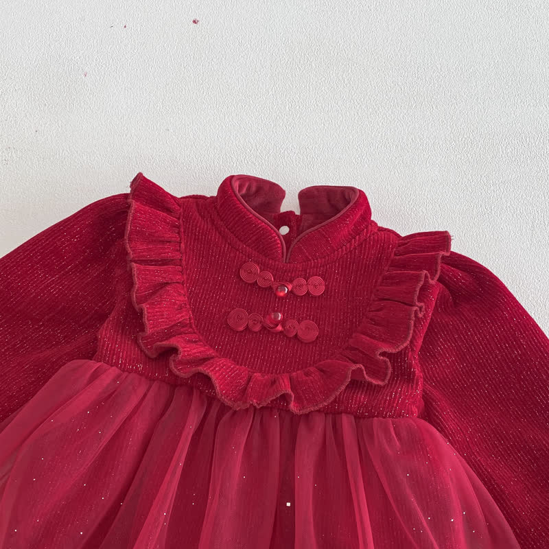 Baby Knot Button Fleece Lined Mesh Bodysuit - image 3