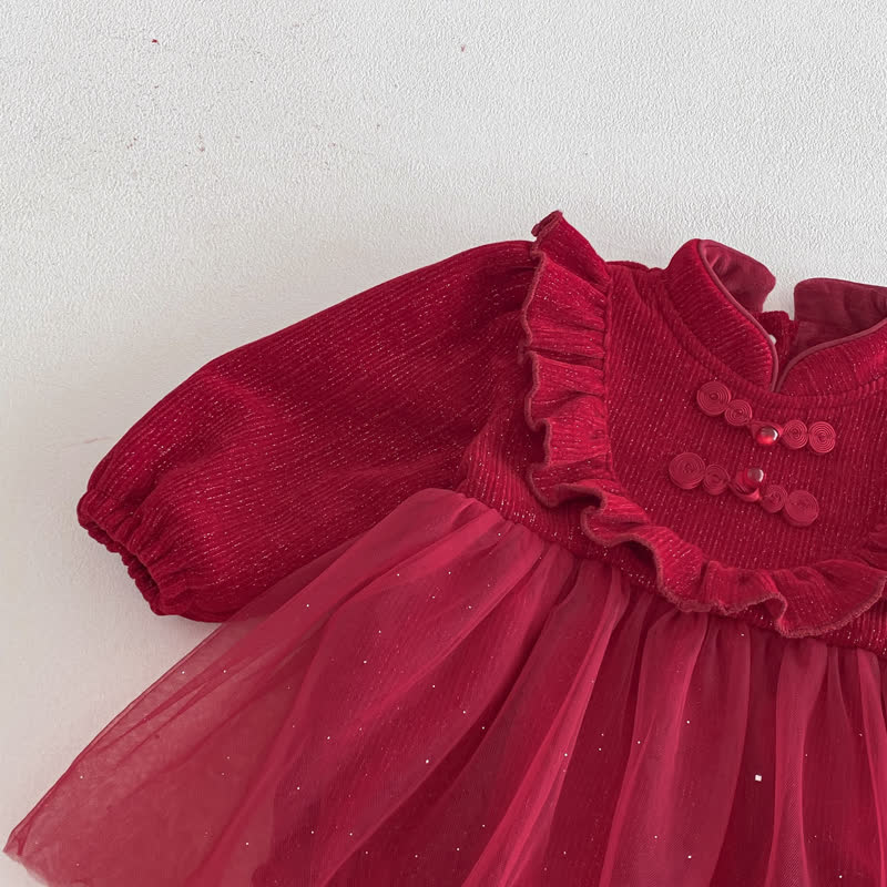 Baby Knot Button Fleece Lined Mesh Bodysuit - image 5